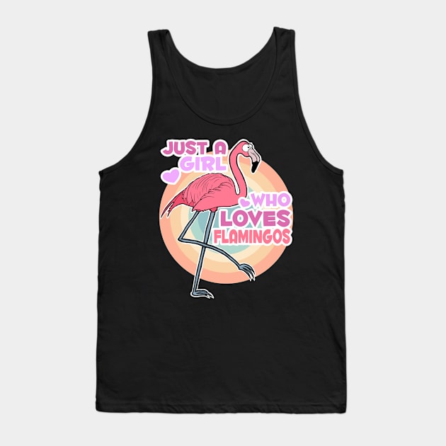 Just a Girl who loves Flamingos Tank Top by Tezatoons